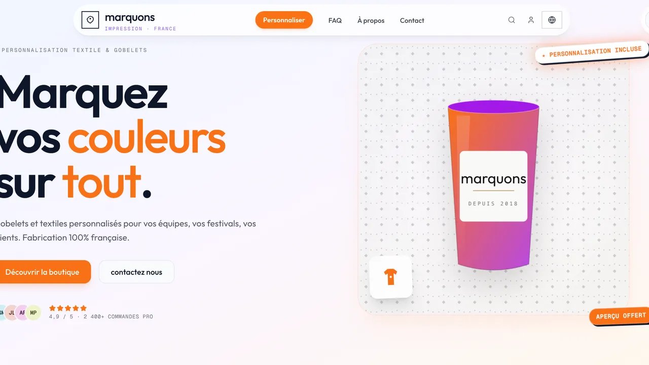 Capture du site Marquons
