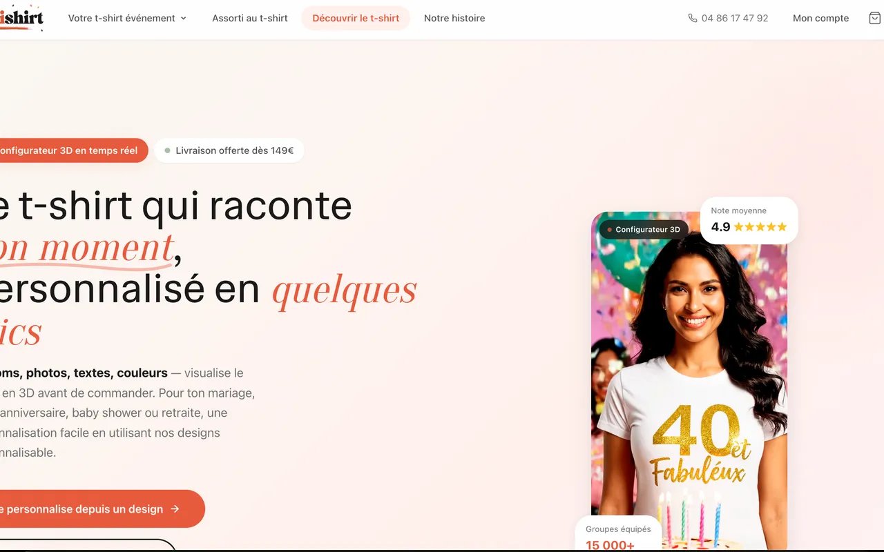 Capture du site Festishirt