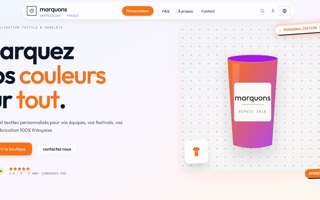 Capture du site Marquons