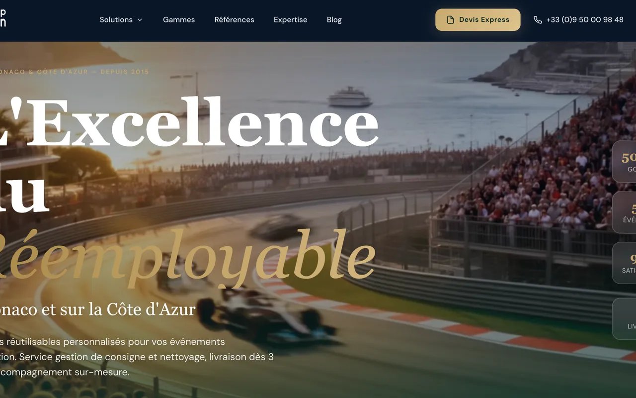 Capture du site MonacupGreen