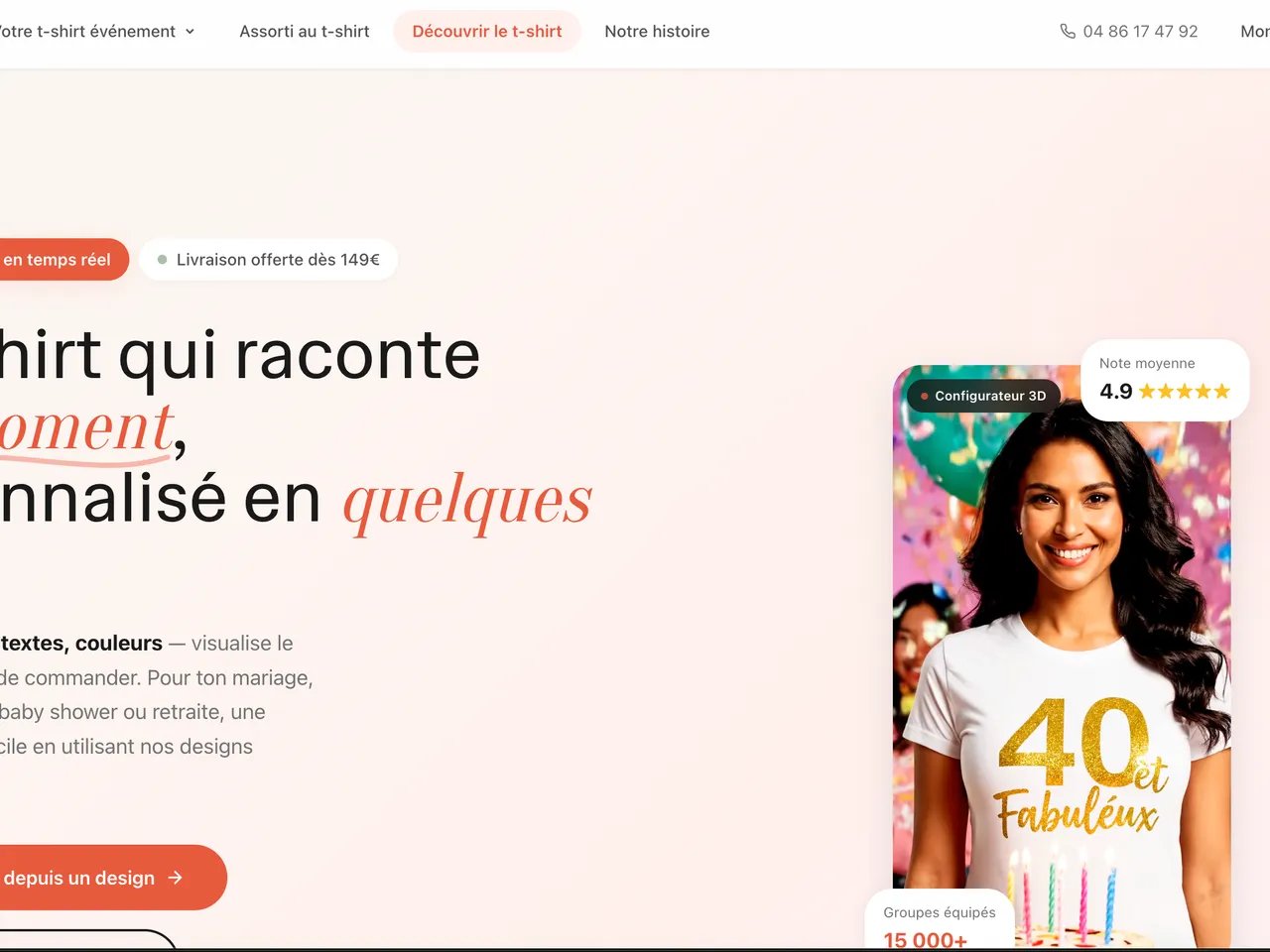 Capture du site Festishirt