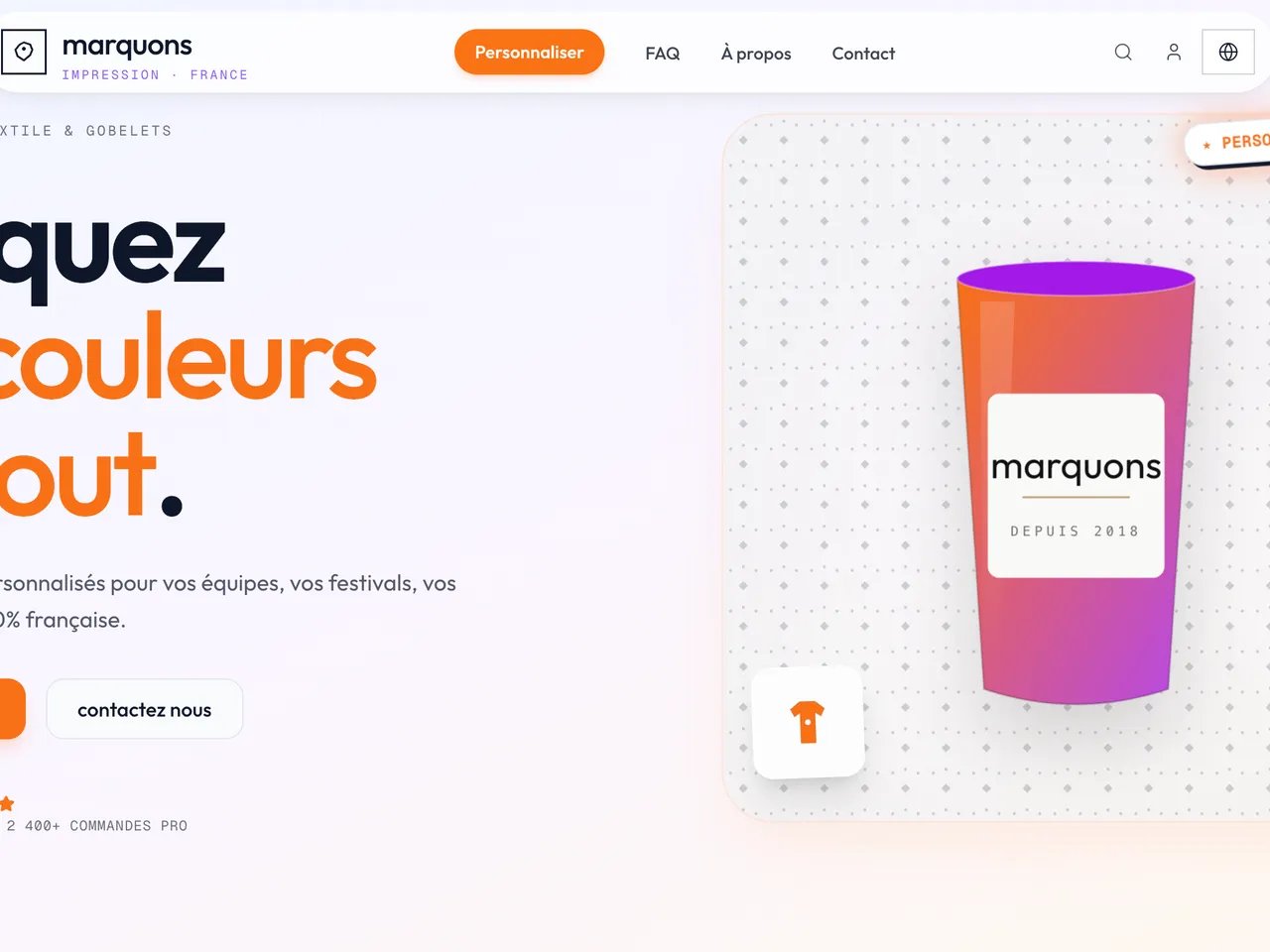 Capture du site Marquons